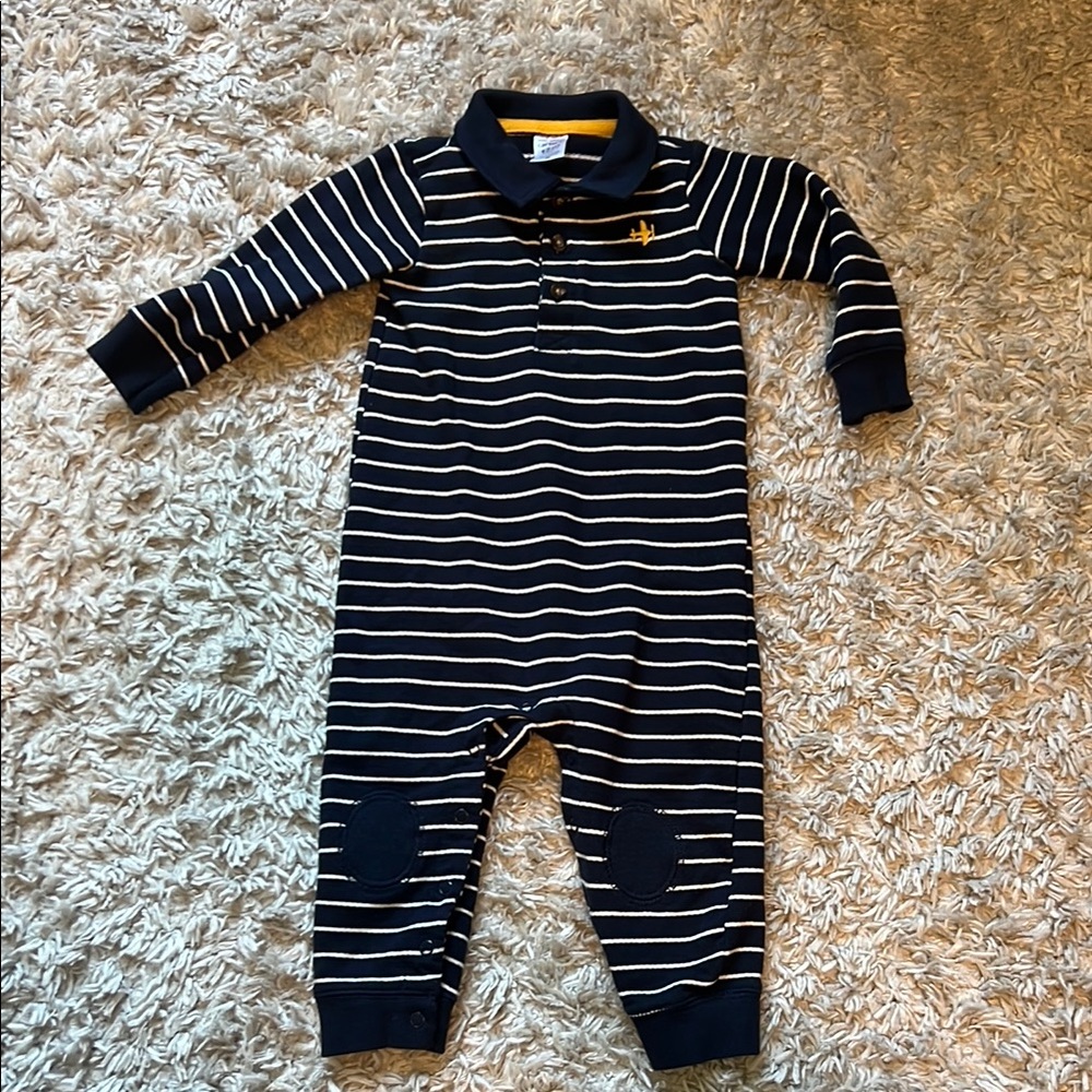 Classic Navy Striped baby onesie